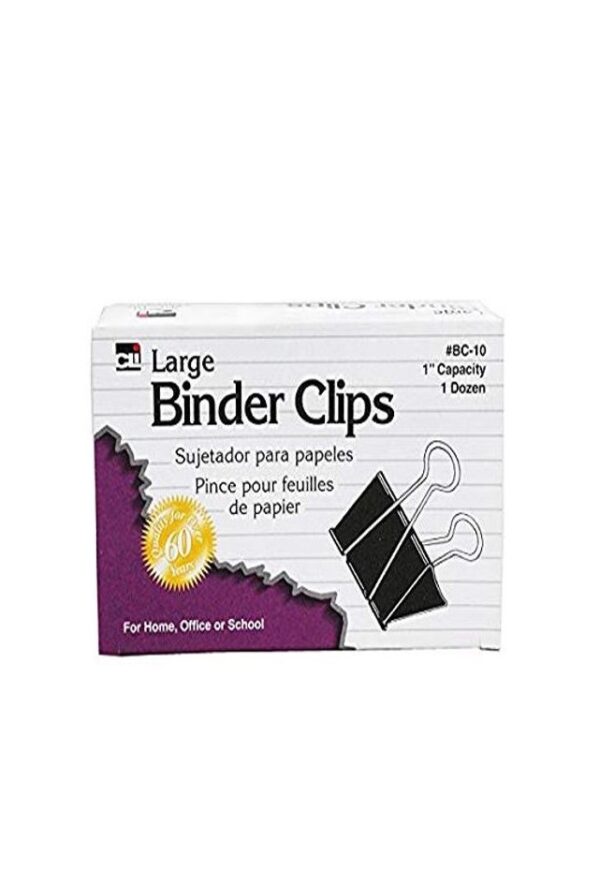 Binder Clip Chico Ancho 3/8 con 12 pzas.
