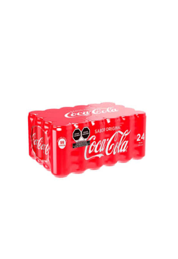 Soda Refresco Coca Cola en lata 235 ml. Caja con 24 Botes