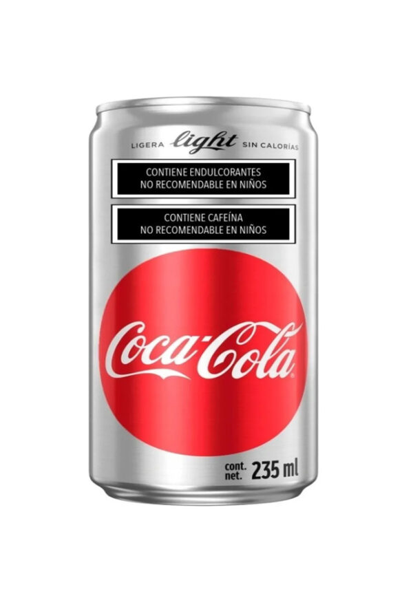 Soda Refresco Coca Cola Light en lata 235 ml. Caja con 24 Botes