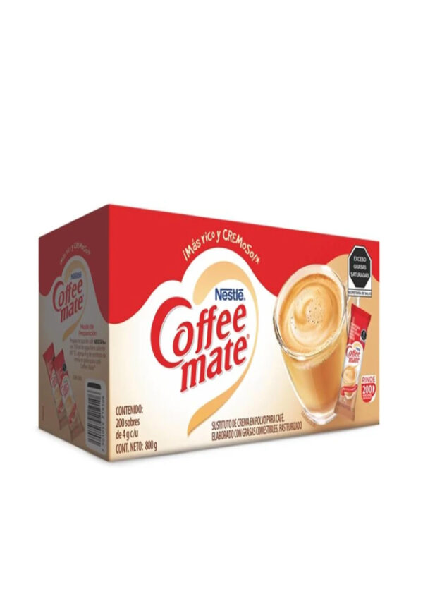 Sustituto de crema para café cremora Coffee-Mate 200 Sobres 4 Gr c/u.