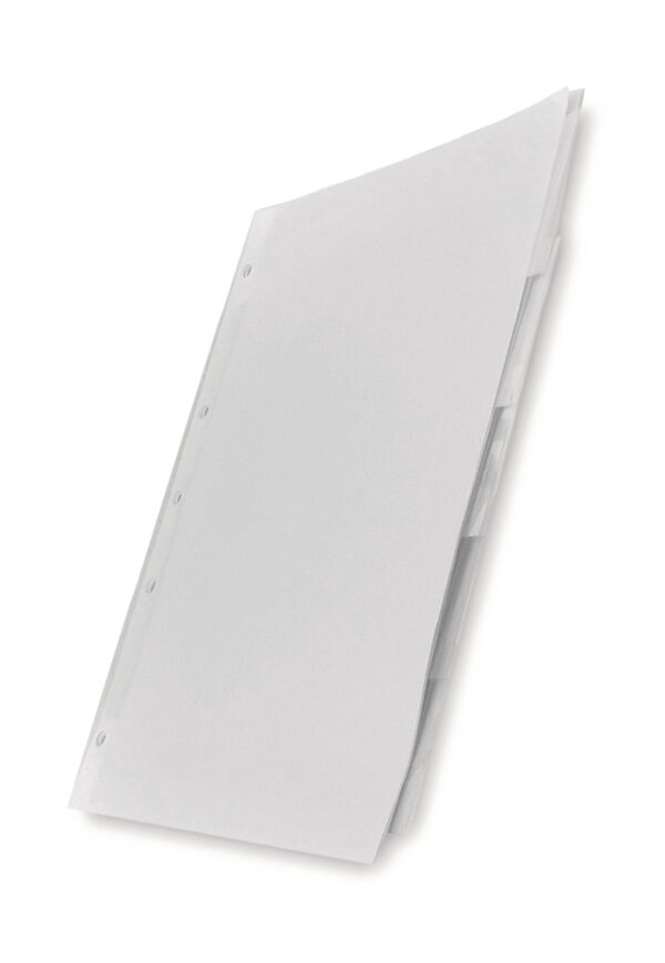 Separador de Carpeta color Blanco 5 Divisiones 1 Ceja Blanca